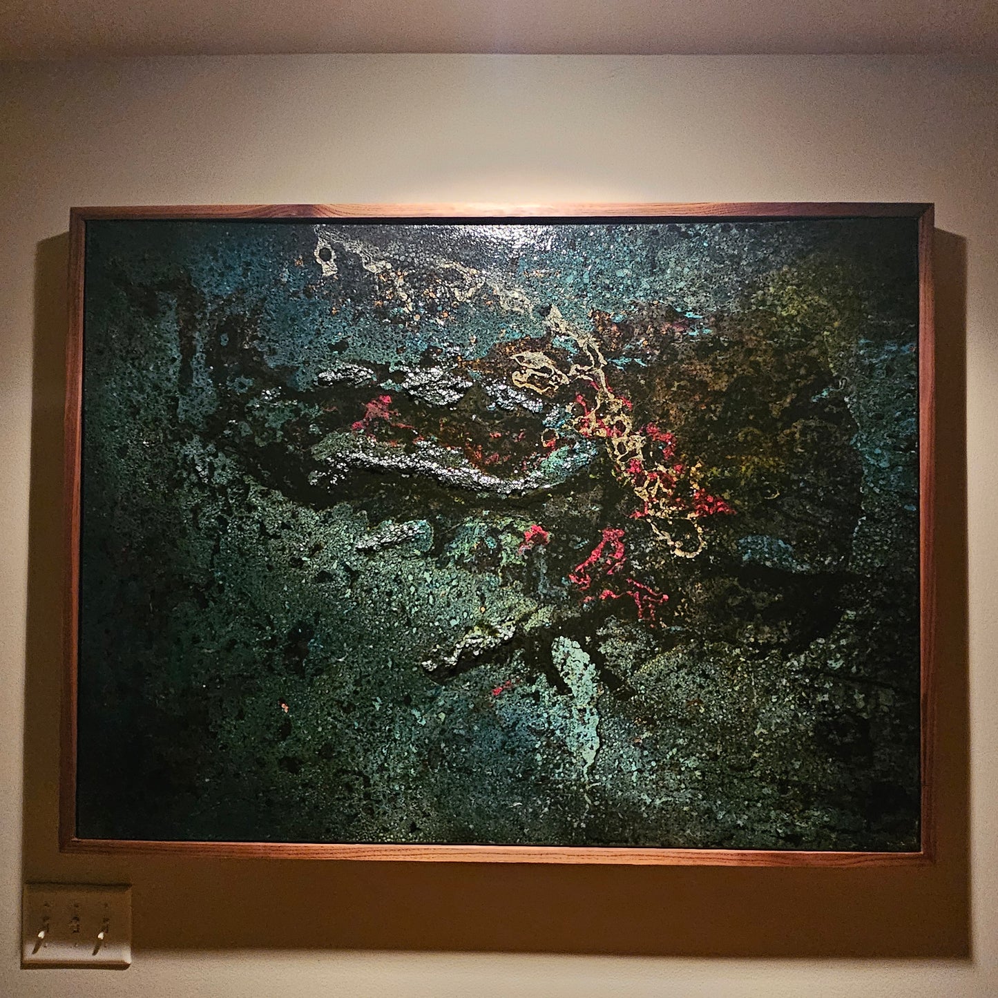 Mariana Blue - Mixed Media - 38 x 50" Framed Original