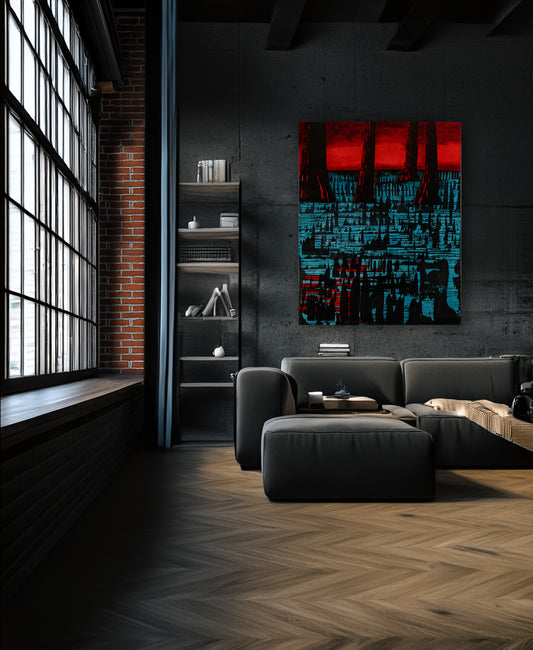 Sunrise Cypress Bayou - Mixed Media - 60 x 48" Original