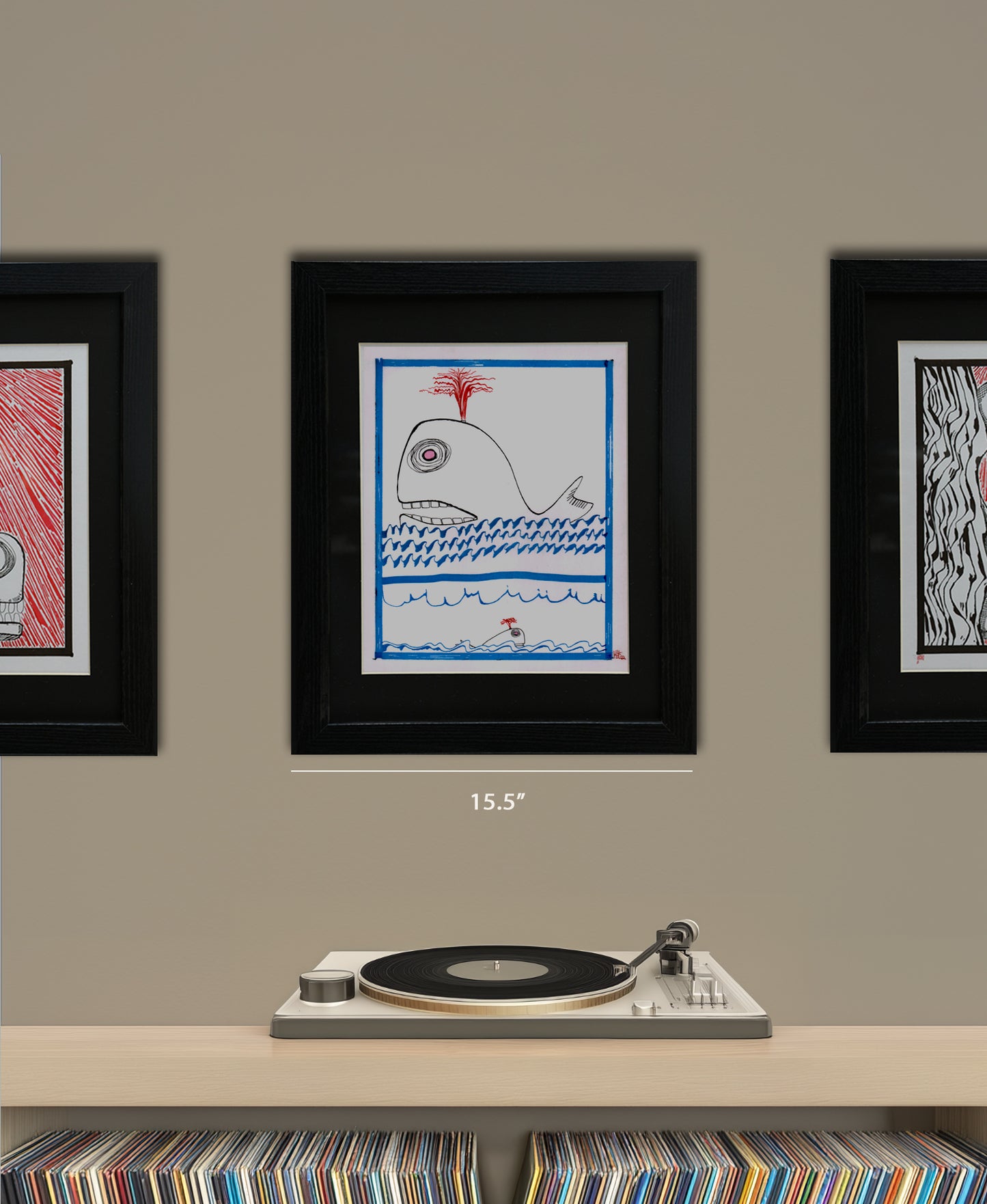 Original Drawing - HTM Whale No. 69 - 14 x 11"