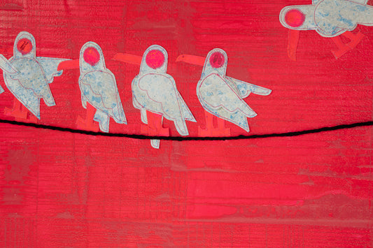 Desert Signal - Mixed Media on Canvas