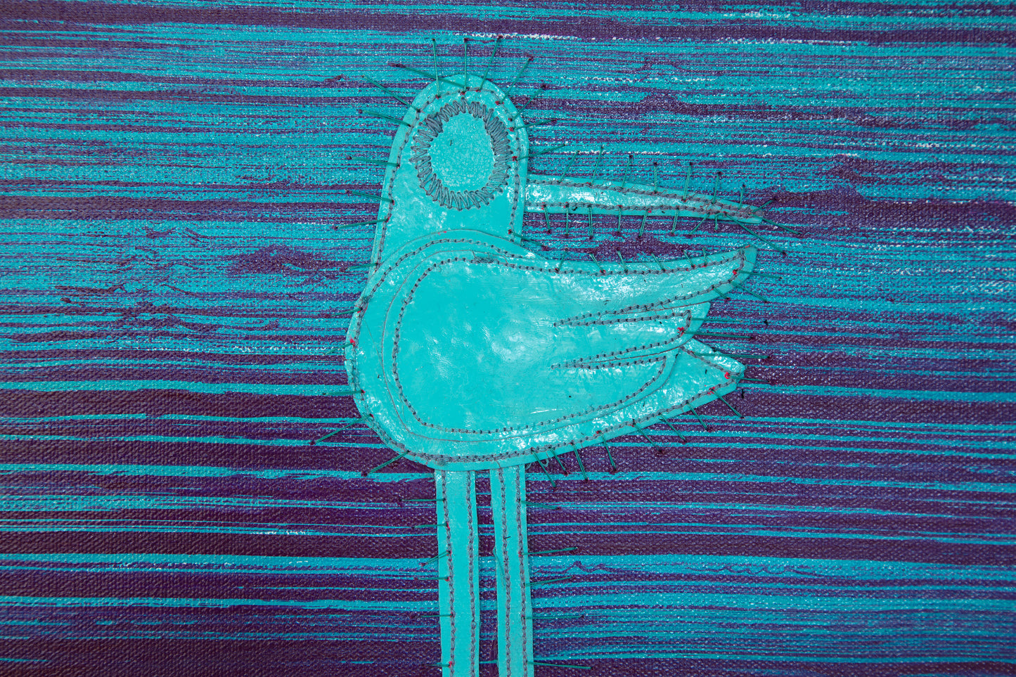 Blue on Blue - Mixed Media on Canvas
