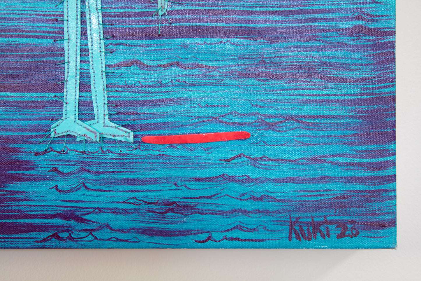 Blue on Blue - Mixed Media on Canvas