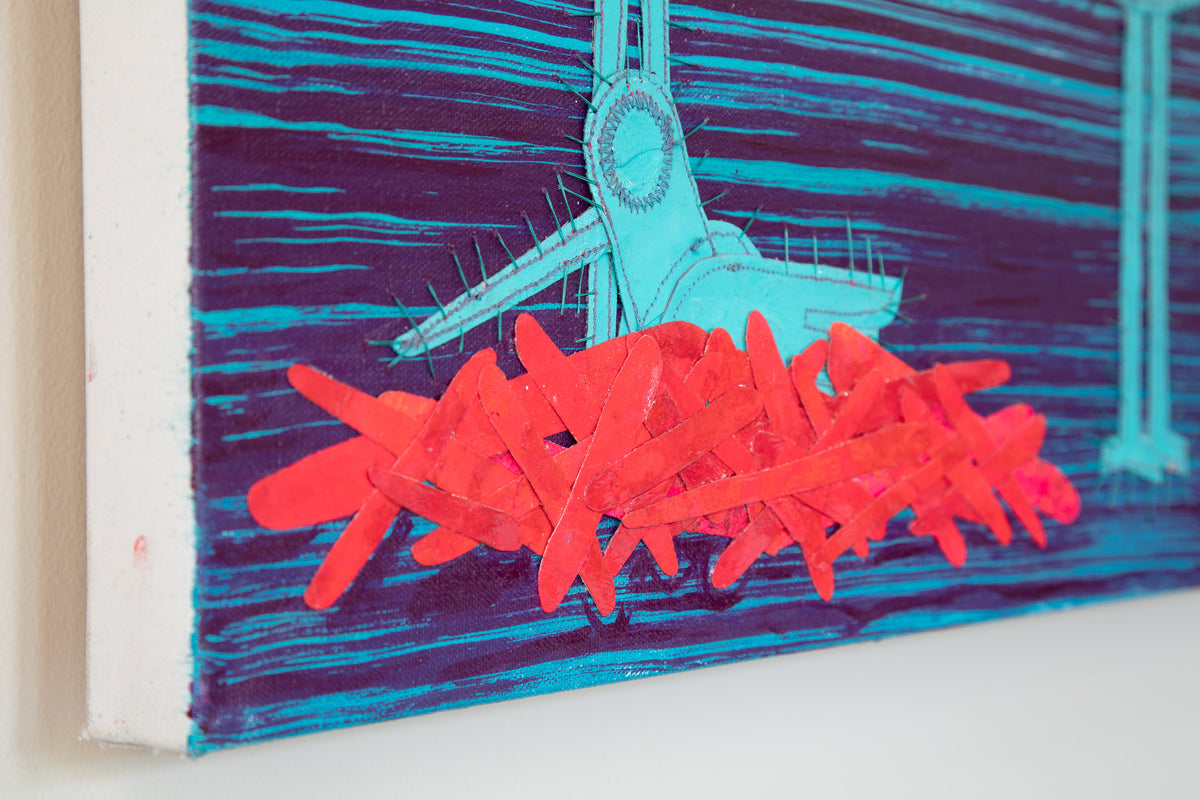 Blue on Blue - Mixed Media on Canvas