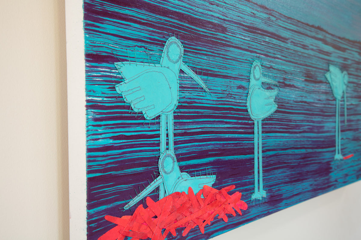 Blue on Blue - Mixed Media on Canvas