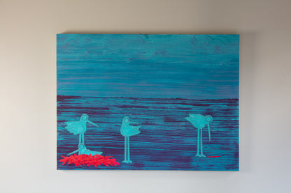 Blue on Blue - Mixed Media on Canvas