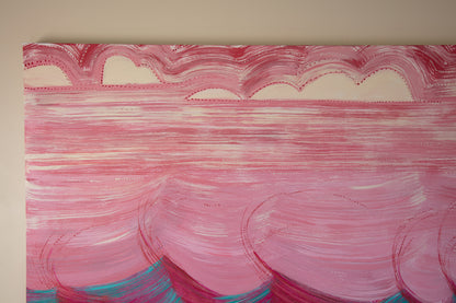 Blueberry Beach - Mixed Media on Canvas