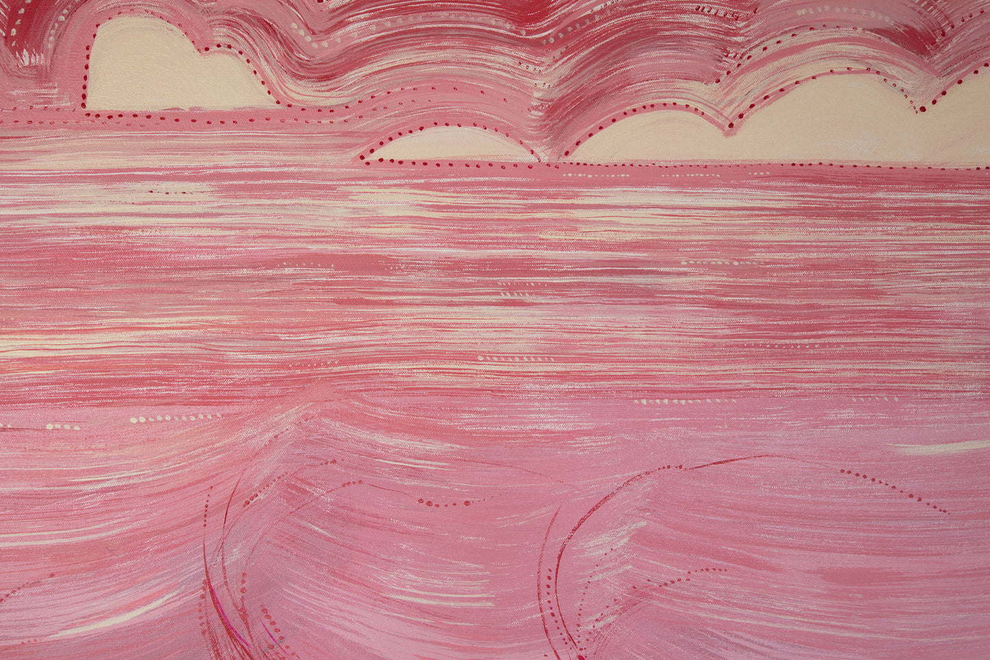 Blueberry Beach - Mixed Media on Canvas