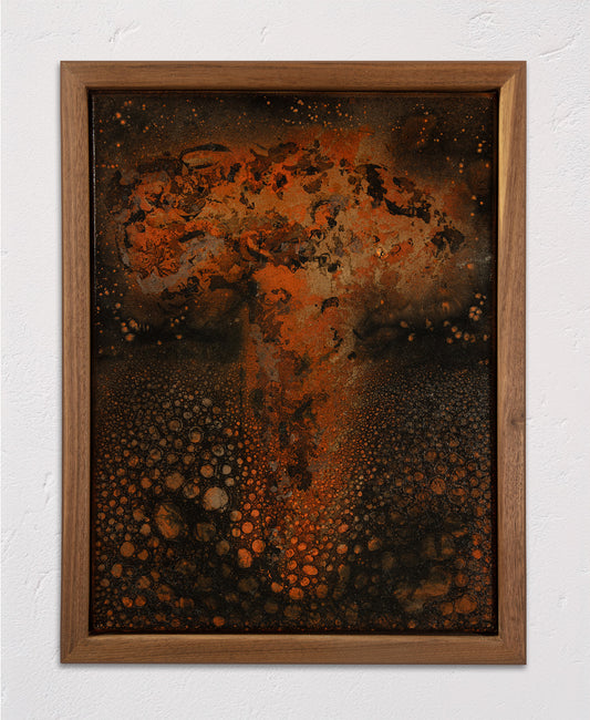 Atomic Tree - Mixed Media - 13 x 17" Framed Original