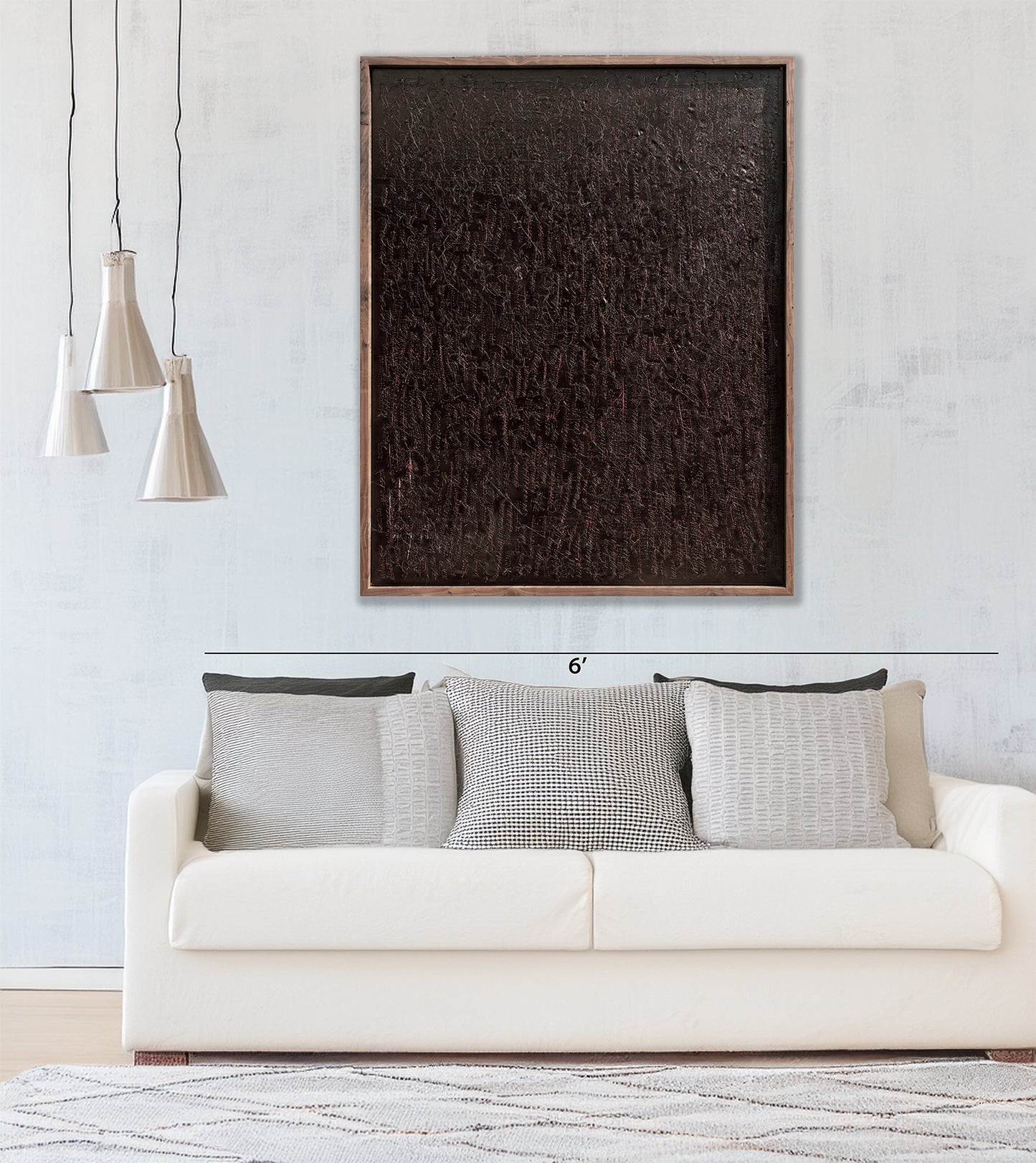 Ten thousand Stitches - Mixed Media on Canvas - 50" x 62" Framed