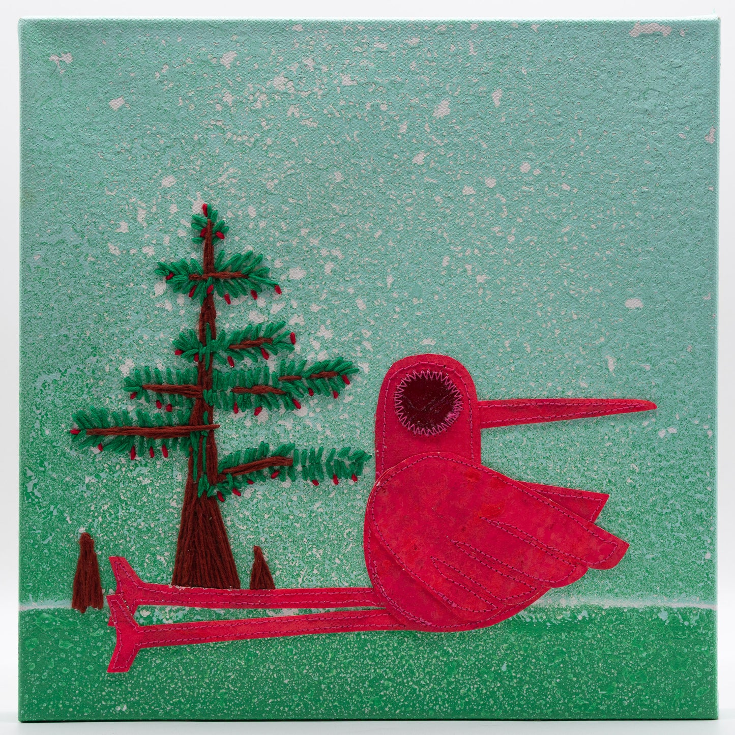 Evergreen Glance - Mixed Media on Canvas