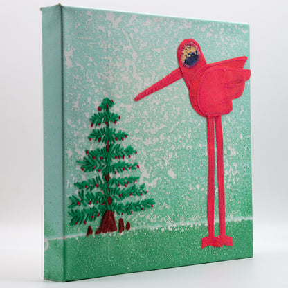 Evergreen Stare - Mixed Media on Canvas