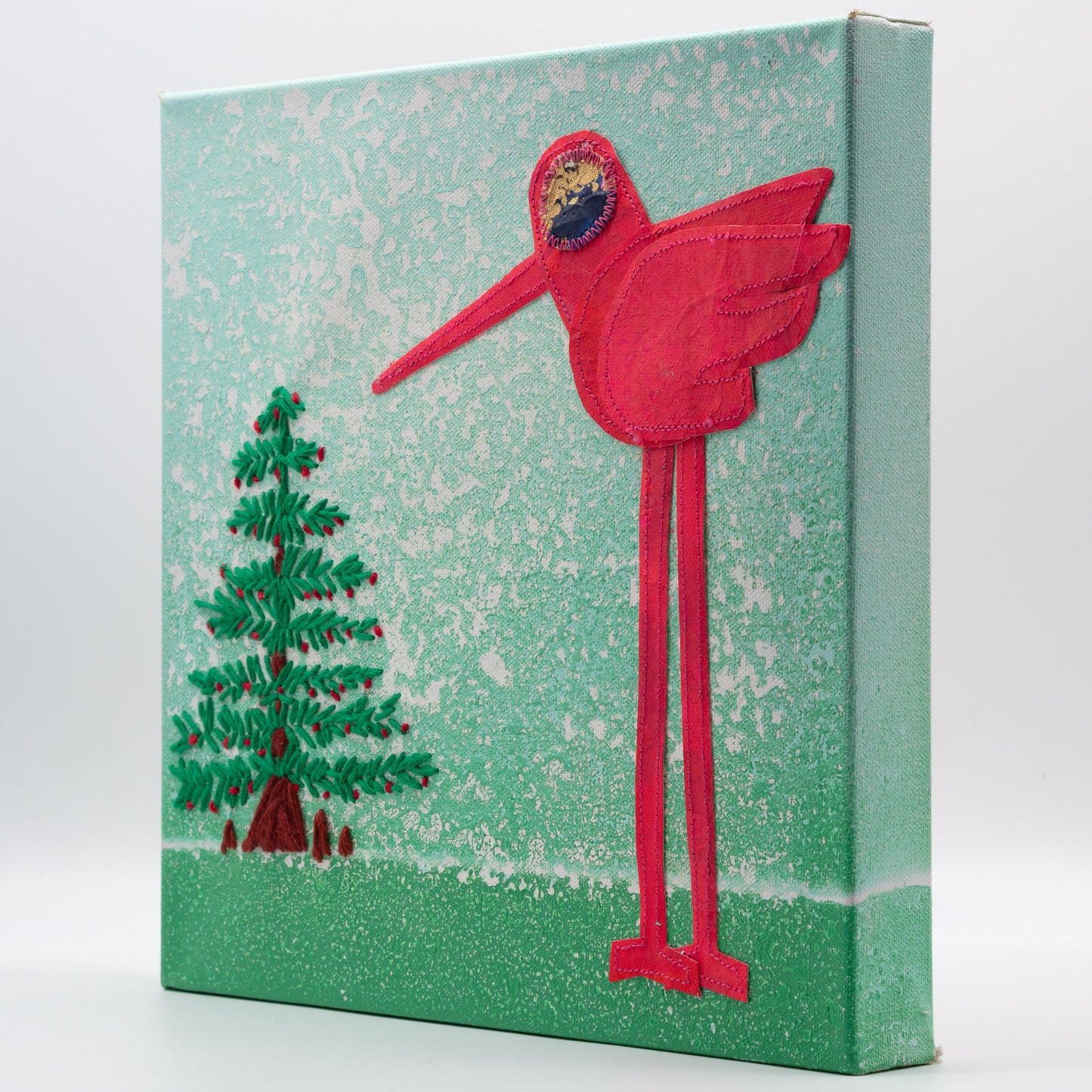 Evergreen Stare - Mixed Media on Canvas