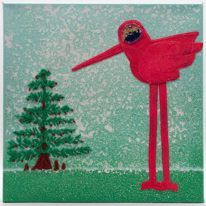 Evergreen Stare - Mixed Media on Canvas