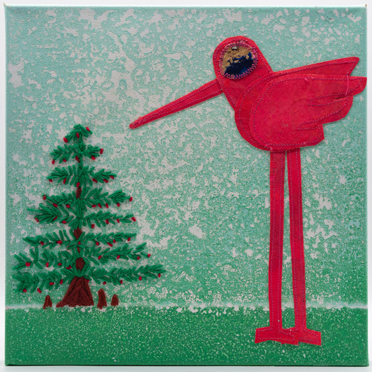 Evergreen Stare - Mixed Media on Canvas