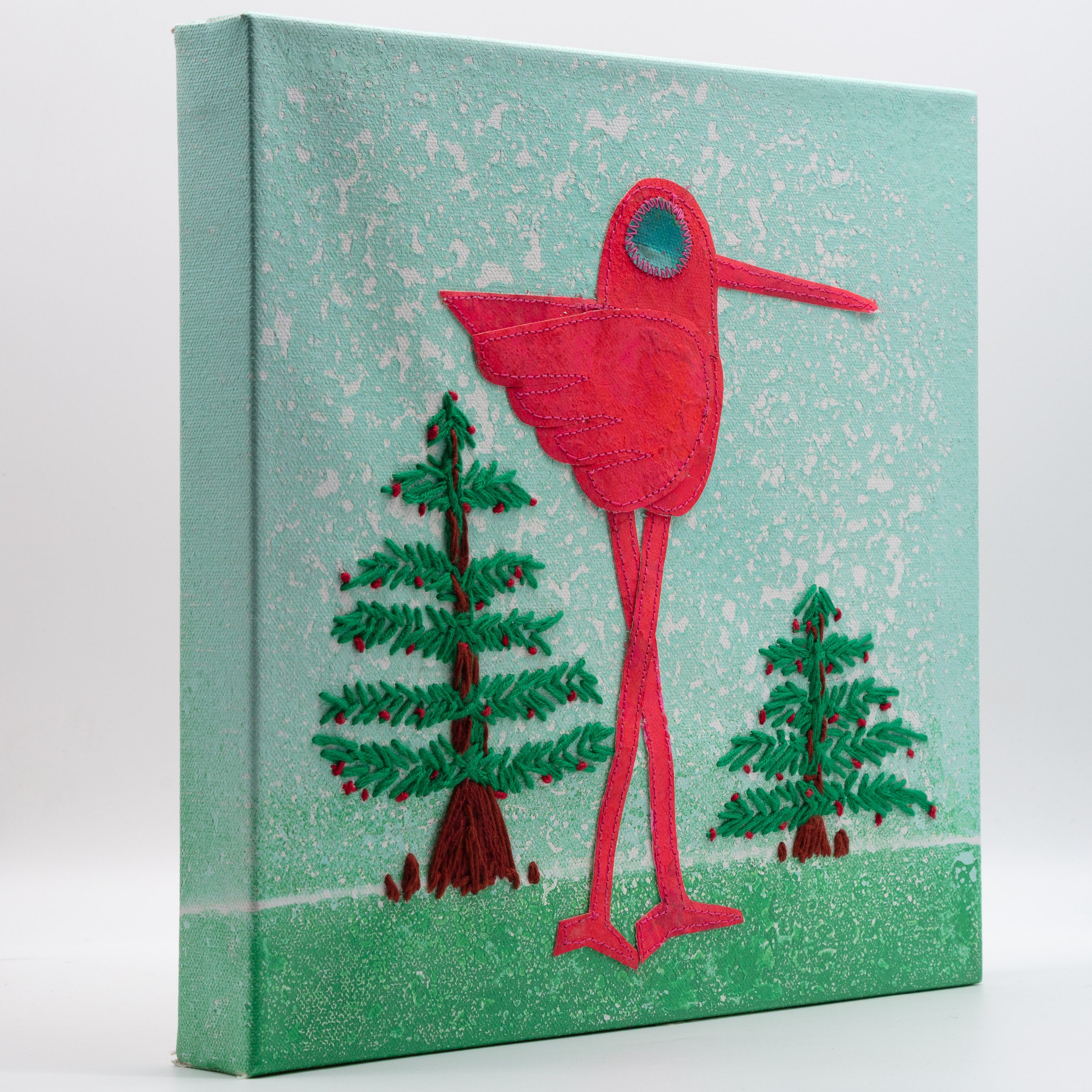 Evergreen Watch - 12x12 Mixed Media on Canvas – Kuki Studios