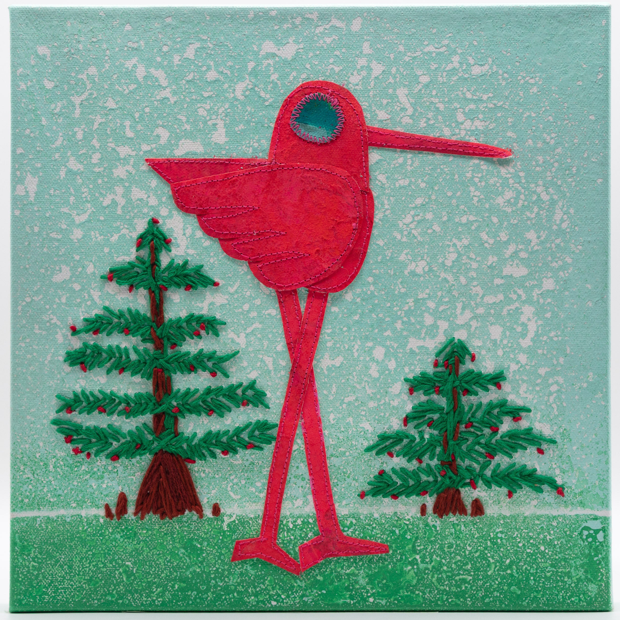 Evergreen Watch - 12x12 Mixed Media on Canvas – Kuki Studios