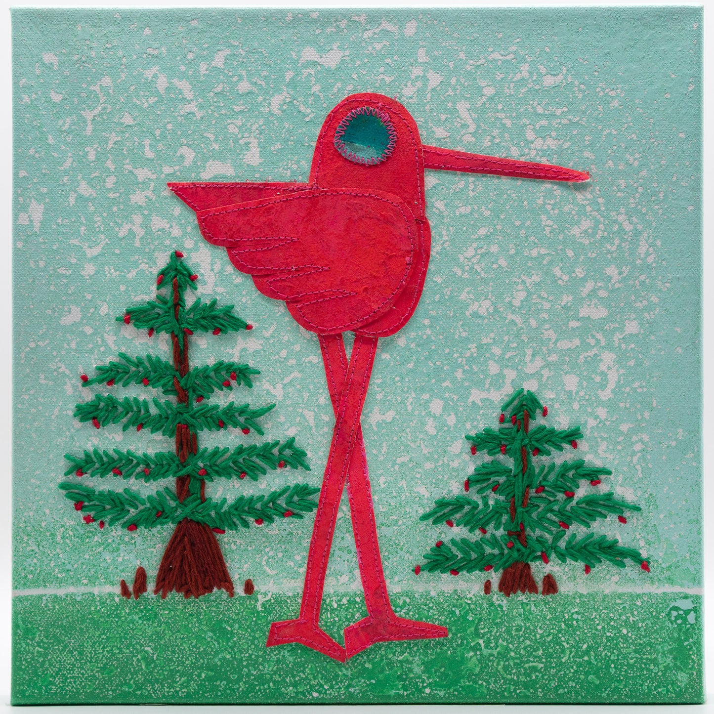 Evergreen Watch - Mixed Media on Canvas