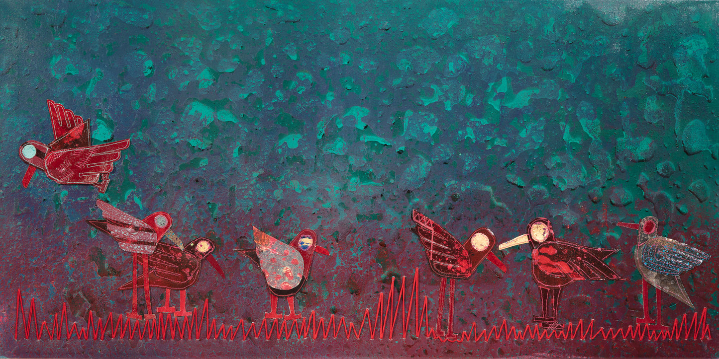 Field Notes - Mixed Media on Canvas