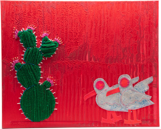 Desert Pause - Mixed Media on Canvas