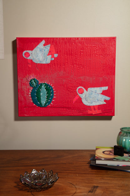 Desert Play - Mixed Media on Canvas