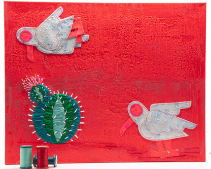 Desert Play - Mixed Media on Canvas