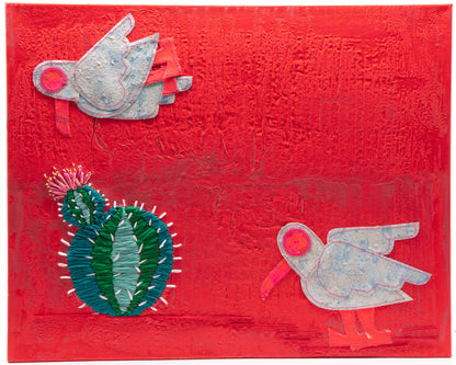 Desert Play - Mixed Media on Canvas