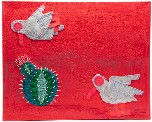 Desert Play - Mixed Media on Canvas