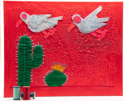 Desert Flight - Mixed Media on Canvas