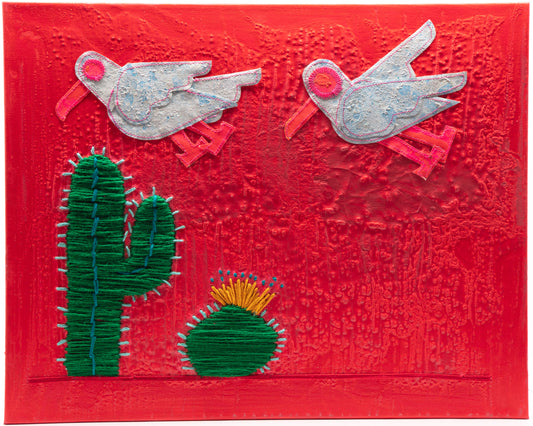 Desert Flight - Mixed Media on Canvas